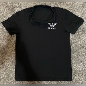 Giorgio Armani Men's Polo Shirt in Black